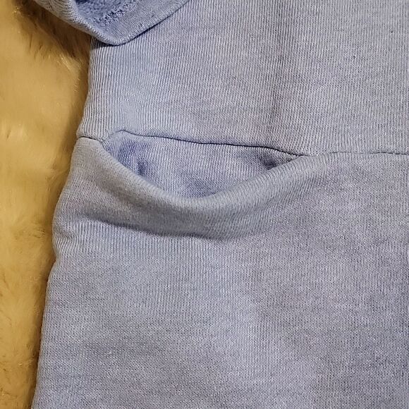 GYMBOREE PERIWINKLE BLUE REVERSE SEQUINED SWAN LONG-SLEEVE DRESS, SIZE 7-8 - Picture 3 of 8